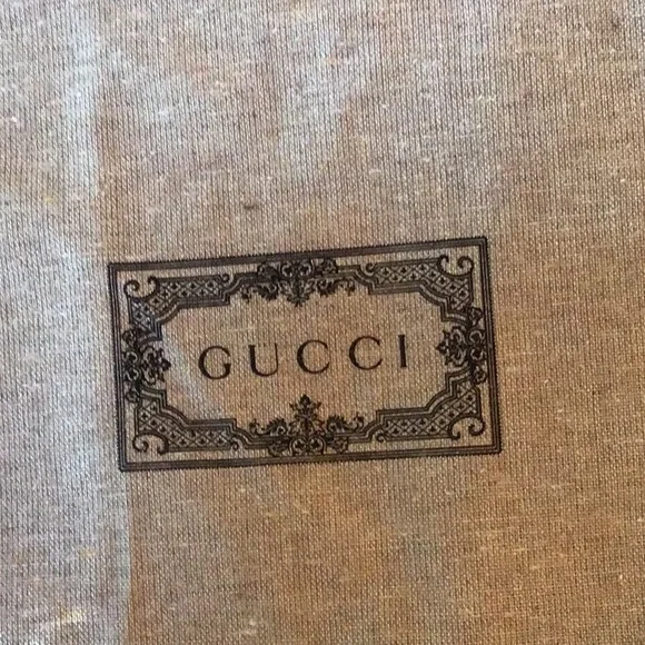 Gucci Tan Dust Bag flip over authentic gucci storage bag - Picture 2 of 4